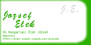 jozsef elek business card